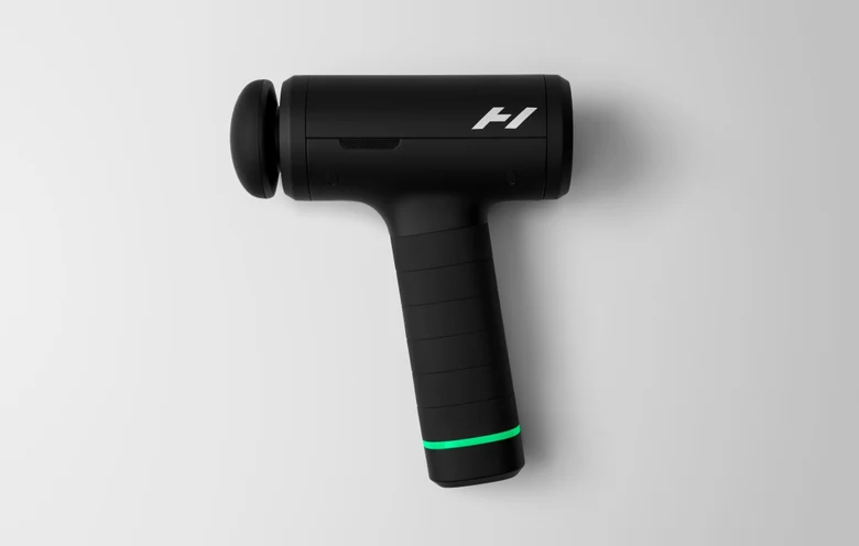 Hypervolt 3 Pro masaj tabancasının yandan görünümü