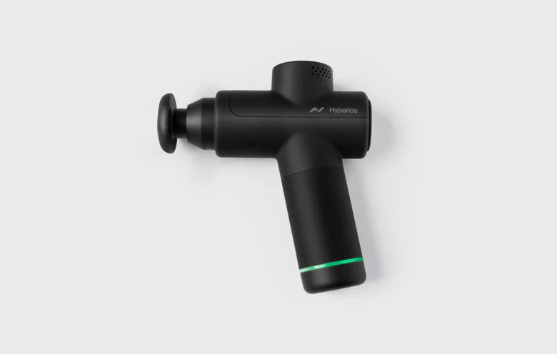Hypervolt Go 2 masaj tabancasının yandan görünümü